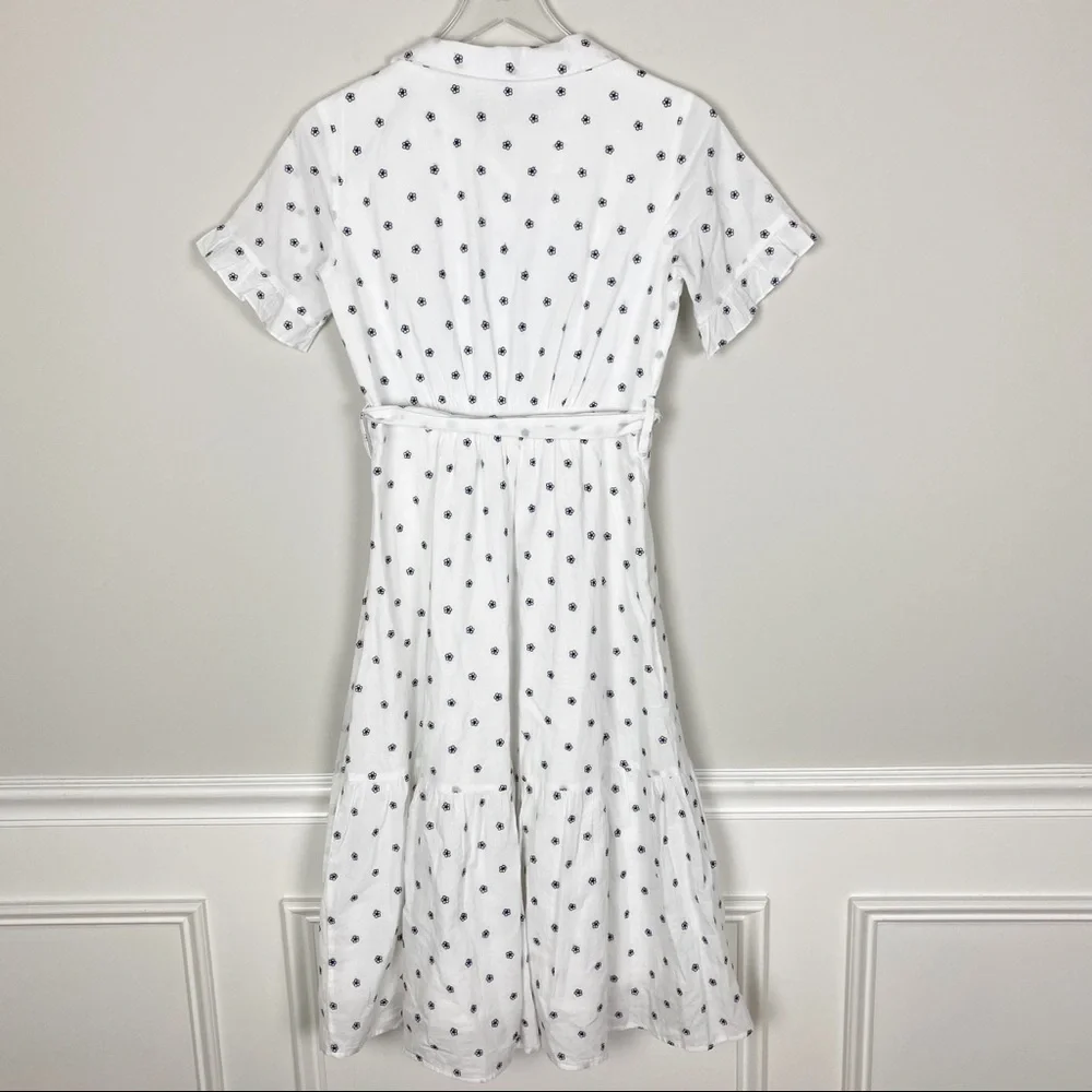 Alex Mill White Midi Dress with Black Dots - Picture 5 of 8